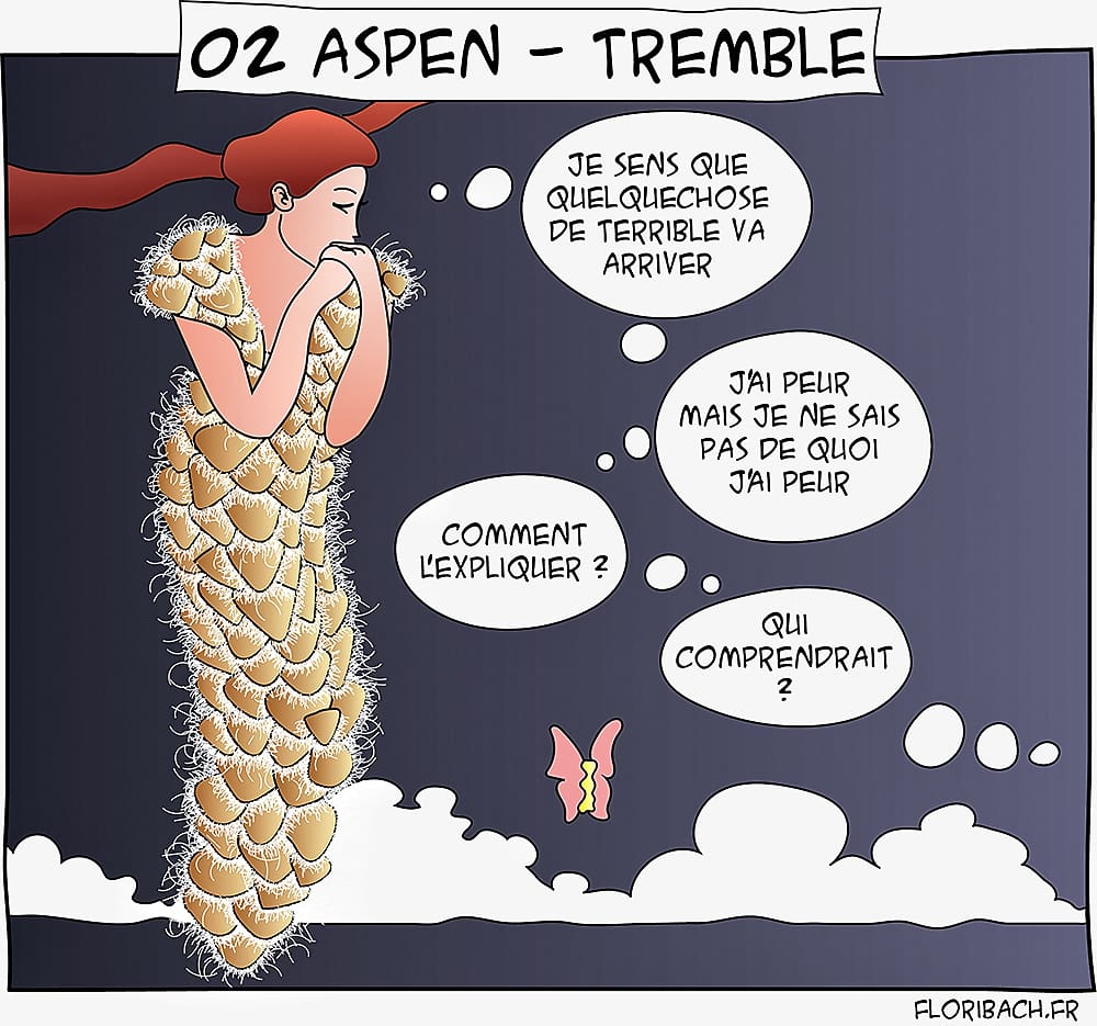 bd dessin fleur de bach floribach aspen peuplier tremble